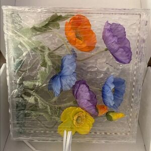 Floral Acrylic Wall Art with LED Lights